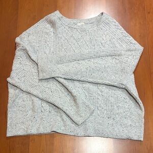 Target Women's Light Gray Cable Knit Sweater